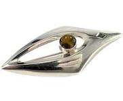 Erik Granit Finland, silver and tigers eye brooch